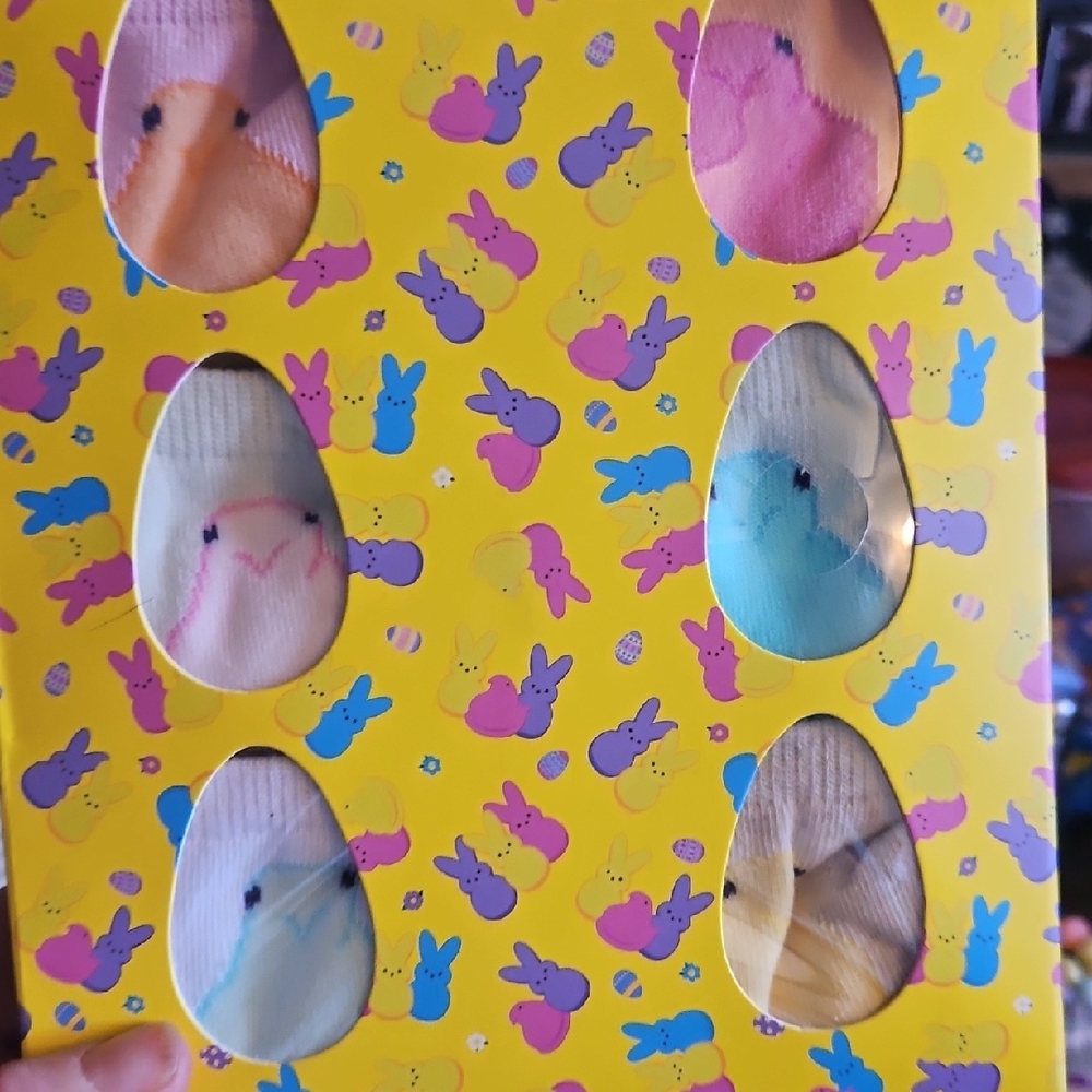 Peeps Shortie Crew Socks in Pastel Mix